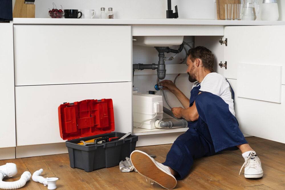 Close-up Of Pipe Repair Under A Sink Jacksonville
